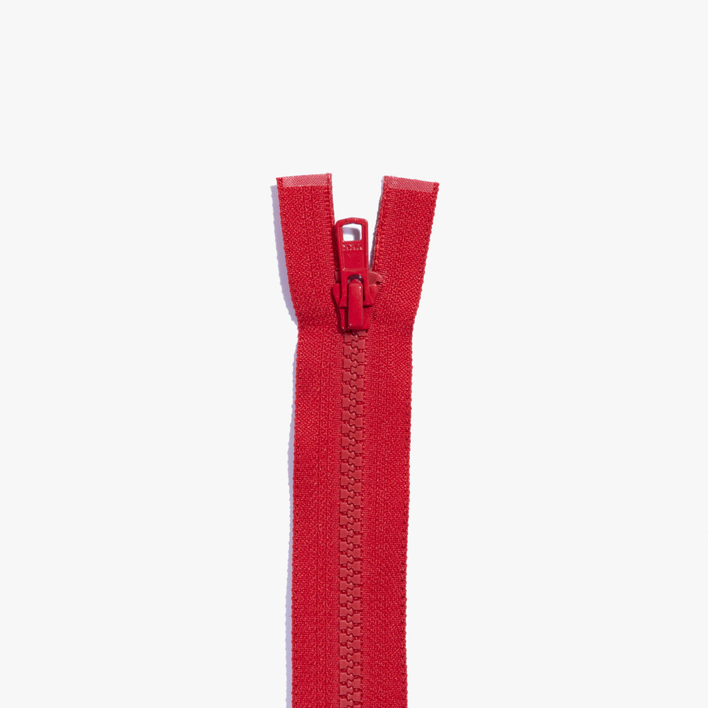 YKK Two Way Open Ended Chunky Zip Red