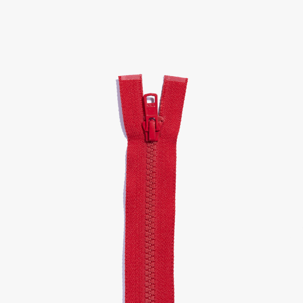 YKK Two Way Open Ended Chunky Zip Red