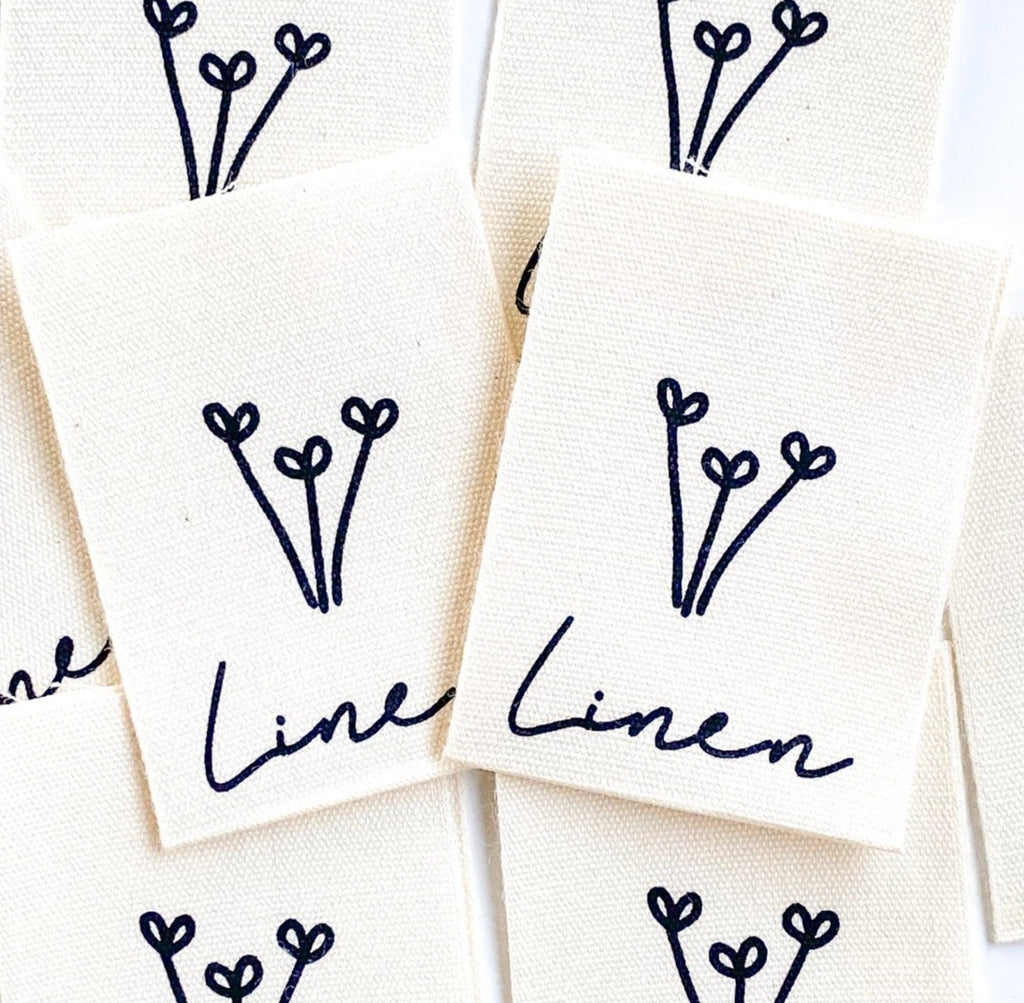 kylie and the machine labels for linen garments